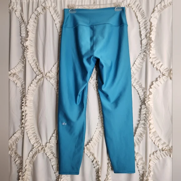 Alo Yoga Airlift High Waist 7/8 Leggings In Blue Splash Sz Large - Picture 3 of 6